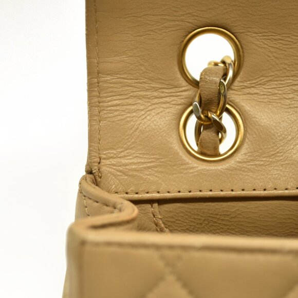 CHANEL Quilted CC Single Flap Shoulder Bag Matelasse Leather Chain - Picture 9 of 16